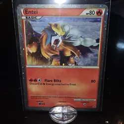 Pokemon Entei HGSS20 Holo LP+ - Image 1