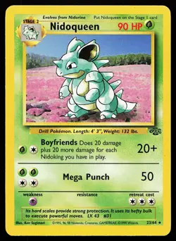 Nidoqueen 23/64 Rare Jungle Pokemon Card - Image 1