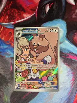 Pokemon TCG Arven's Greedent 205/182 Destined Rivals Illustration Rare NM - Image 1