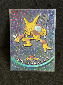 1999 Pokemon - Alakazam Holo #65 - Topps Series 1 - Image 1