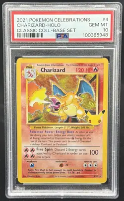 2021 Pokemon Celebrations Charizard Holo PSA 10 Classic Collection - Image 1