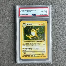 1999 Pokemon Game Base Set - Raichu Holo Rare 14/102 - PSA 8 NM-Mint - Image 1