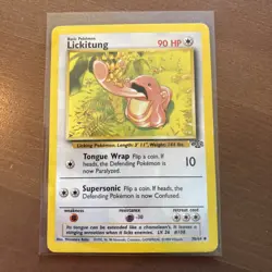 1st Edition Lickitung Pokemon TCG Jungle Set # 38/64 - Image 1