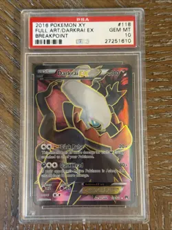 Darkrai EX Full Art Pokemon XY Breakpoint 118/122 PSA 10 Low Pop - Image 1