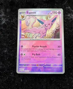 Pokemon Prismatic Evolutions #033/131 Espeon (Master Ball) Holo NM - Image 3