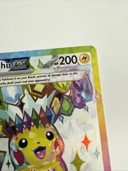 Pokemon TCG Pikachu ex 219/191 Sv08: Surging Sparks Holo Full Art NM/M - Image 4