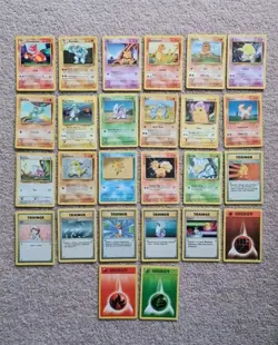 Pokemon Bundle Joblot - 26x Com/Uncom Base Set WOTC No Duplicates - Image 1