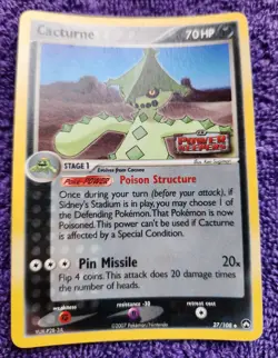 Cacturne 27/108 Power Keepers Stamped Reverse Holo Pokemon *NICE* - Image 1