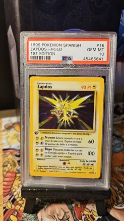 Pokemon PSA 10 Zapdos 1st Edition Spanish Base Set #16 - GEM MINT - Image 1