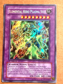 yugioh Elemental Hero Plasma Vice GLAS - EN037 Secret Rare 1st Ed NM - Image 2