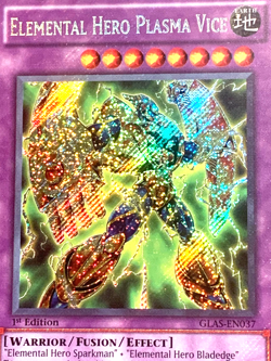 yugioh Elemental Hero Plasma Vice GLAS - EN037 Secret Rare 1st Ed NM - Image 4