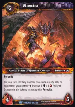 World of Warcraft TCG Sinestra - Twilight of the Dragons 160/220 - Image 1