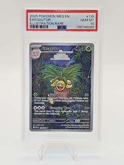 2025 Pokemon MEG EN Exeggutor Illustration Rare #135 PSA 10 Gem Mint - Image 1
