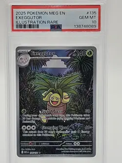 2025 Pokemon MEG EN Exeggutor Illustration Rare #135 PSA 10 Gem Mint - Image 2