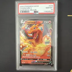 PSA 10 Charizard V 019/189 Darkness Ablaze SWSH03 Pokemon TCG Gem Mint - Image 1
