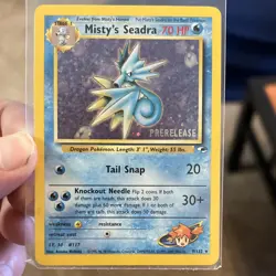 Pokemon Misty's Seadra Prerelease Promo Gym Heroes 10/132 Stage 1 70HP Holo - Image 1