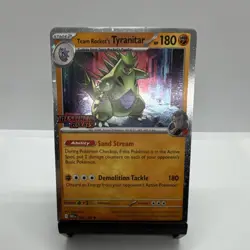 Pokemon Team Rocket's Tyranitar 096/182 DR STAMP - Image 1