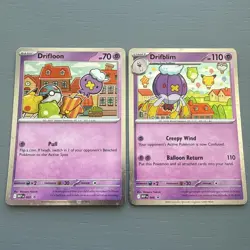Pokemon TCG Drifloon 005 and Drifblim 006 Mega Evolution Black Star Promo - Image 1