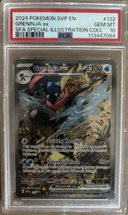 Pokemon TCG Shrouded Fable #132 Greninja ex Special Illustration Promo PSA 10 - Image 1