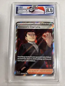 2023 Pokemon Giovanni’s Charisma Trainer #197 HGC 8.5 (sb4) - Image 1