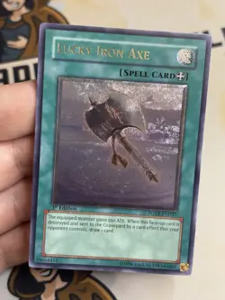Lucky Iron Axe FOTB EN037 1st Edition Ultimate Rare Yu-Gi-Oh! NM - Image 2