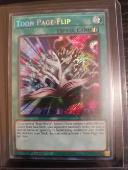 TOON PAGE-FLIP 1ST EDITION MINT SECRET RARE BLCR-EN068 YUGIOH! X3 - Image 1