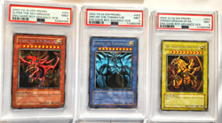 Yu-Gi-Oh! Slifer The Sky Dragon & Obelisk & Ra GBI-001 002 003 Secret Rare PSA 9 - Image 1