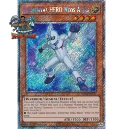 Yugioh! 1x Elemental HERO Neos Alius RA03-EN184 Platinum Secret Rare 1st Ed NM - Image 1