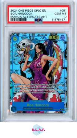 BOA HANCOCK MANGA ALT ART ONE PIECE OP07-500 YEARS IN THE FUTURE 2024 051 PSA 10 - Image 1