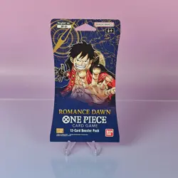 OP-01 SLEEVED BOOSTER ONE PIECE ROMANCE DAWN FIRST PRINT BLUE BOTTOM SEALED ENG - Image 1