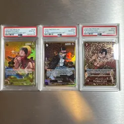 Luffy, Ace, Sabo Sequential JP 2nd Anniversary ST13-015 PSA 10 ENGLISH ONE PIECE - Image 1
