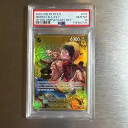 Luffy, Ace, Sabo Sequential JP 2nd Anniversary ST13-015 PSA 10 ENGLISH ONE PIECE - Image 2