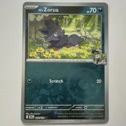 N's Zorua 097/159 Sv09: Journey Together Reverse Holo Pokemon TCG Card - Image 1