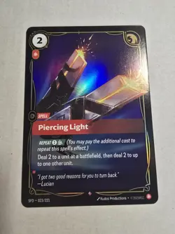 Piercing Light 023/221 Riftbound Spiritforged TCG Rare Spell Card - Image 1