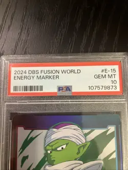 Piccolo PSA 10 Dragon Ball Super Fusion World Energy Marker E-15 Graded Card - Image 4