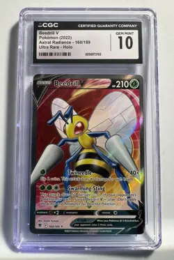 CGC 10 Beedrill V 160/189 2022 Astral Radiance Ultra Rare Pokemon Card - Image 1