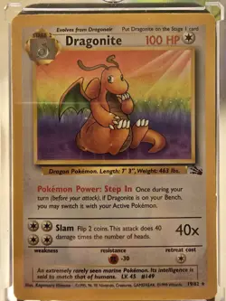 Pokemon TCG Dragonite 1999 Wizards 19/62 Stage 2 Card Lot 2 Cards English - Image 1