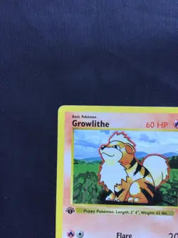 Pokemon Cards: Base Set 1st Edition Uncommon: Growlithe 28/102 - Image 2