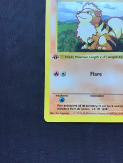Pokemon Cards: Base Set 1st Edition Uncommon: Growlithe 28/102 - Image 5