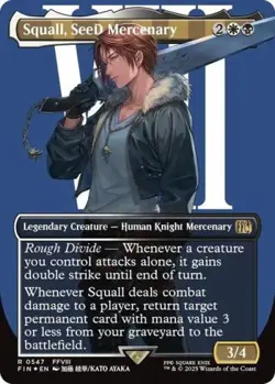 MTG English Squall, SeeD Mercenary (Borderless) (Surge Foil) NM Foil - Image 1