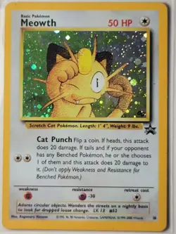 Black Star Promo Entei #34 + Meowth #10 Movie Promo Pokemon Cards LP - Image 2