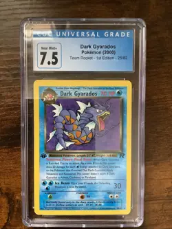PSA 7 Dark Gyarados 1st Edition Rocket 25/82 WOTC Vintage 2000 Pokemon Card - Image 1