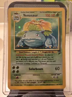 Pokemon Venusaur Holo Base Set 2 18/130 Stage 2 Pokemon TCG 2000 English Card - Image 1