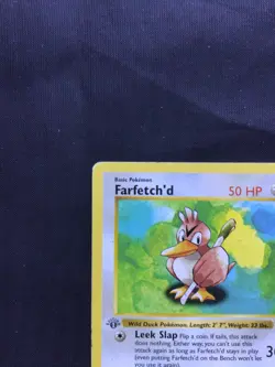 Pokemon Cards: Base Set 1st Edition Uncommon: Farfetch'd 27/102 - Image 2