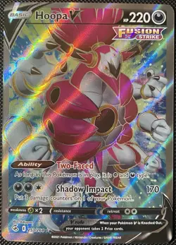 Hoopa V (Full Art) 253/264 Swsh08: Fusion Strike Holo - Pokemon Card - Image 1
