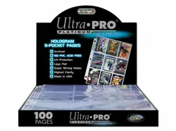 100 x ULTRA PRO PLATINUM TRADING CARD 9 POCKET Sleeves NBA AFL MTG POKEMON - Image 2