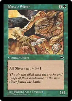 Magic MTG - Muscle Sliver - Tempete - EXC - EN - Image 1