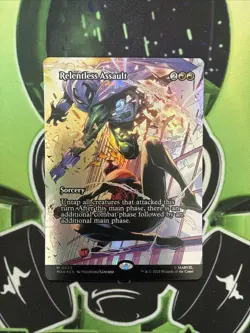 Relentless Assault - MTG Marvel’s Spider-Man - BORDERLESS - FOIL - NM - Image 1