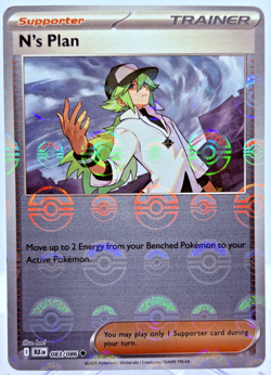 Pokemon TCG - N's Plan (Poke Ball Pattern) Uncommon SV: Black Bolt 083/086 NM - Image 1