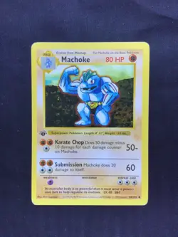 Pokemon Cards: Base Set 1st Edition Uncommon: Machoke 34/102 - Image 1